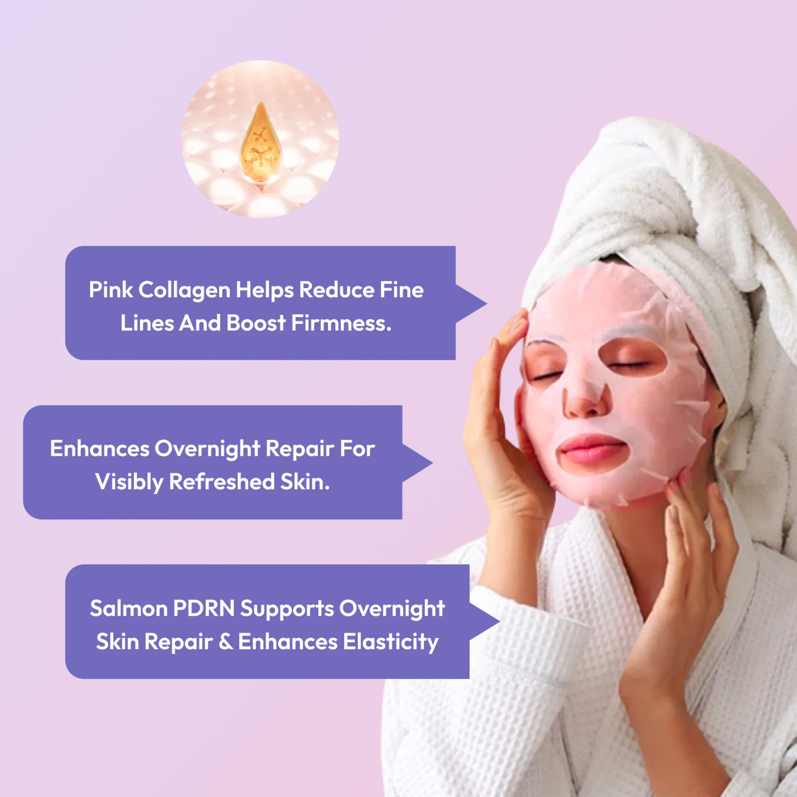 Clora Salmon PDRN Pink Collagen Face Mask